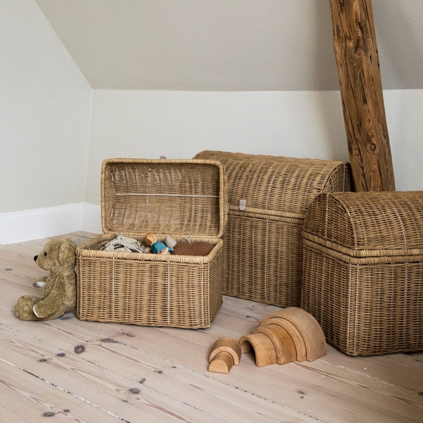 Kas Kopenhagen Raffia Storage Basket Set (2 Colours Available)