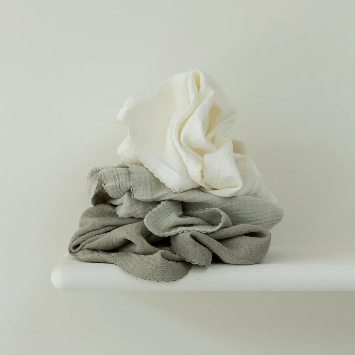 Kas Kopenhagen Kai Muslin Cloths - 3 Pk - Green