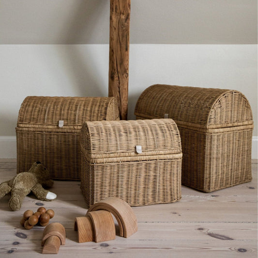 Kas Kopenhagen Raffia Storage Basket Set (2 Colours Available)