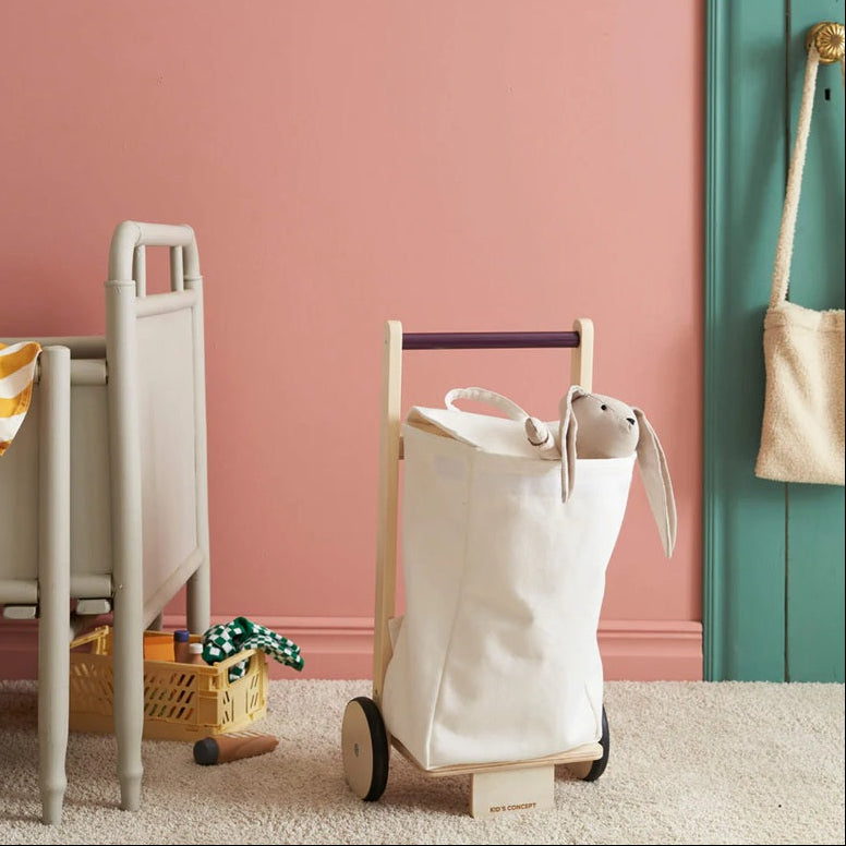 Kid's Concept Wooden Toy Shopping Cart