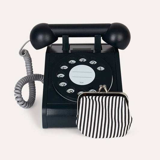 Kiko & GG Wooden Play Telephone - Black