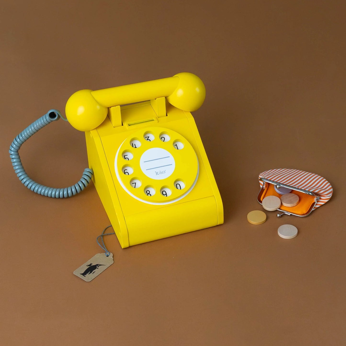 Kiko & GG Wooden Play Telephone - Yellow