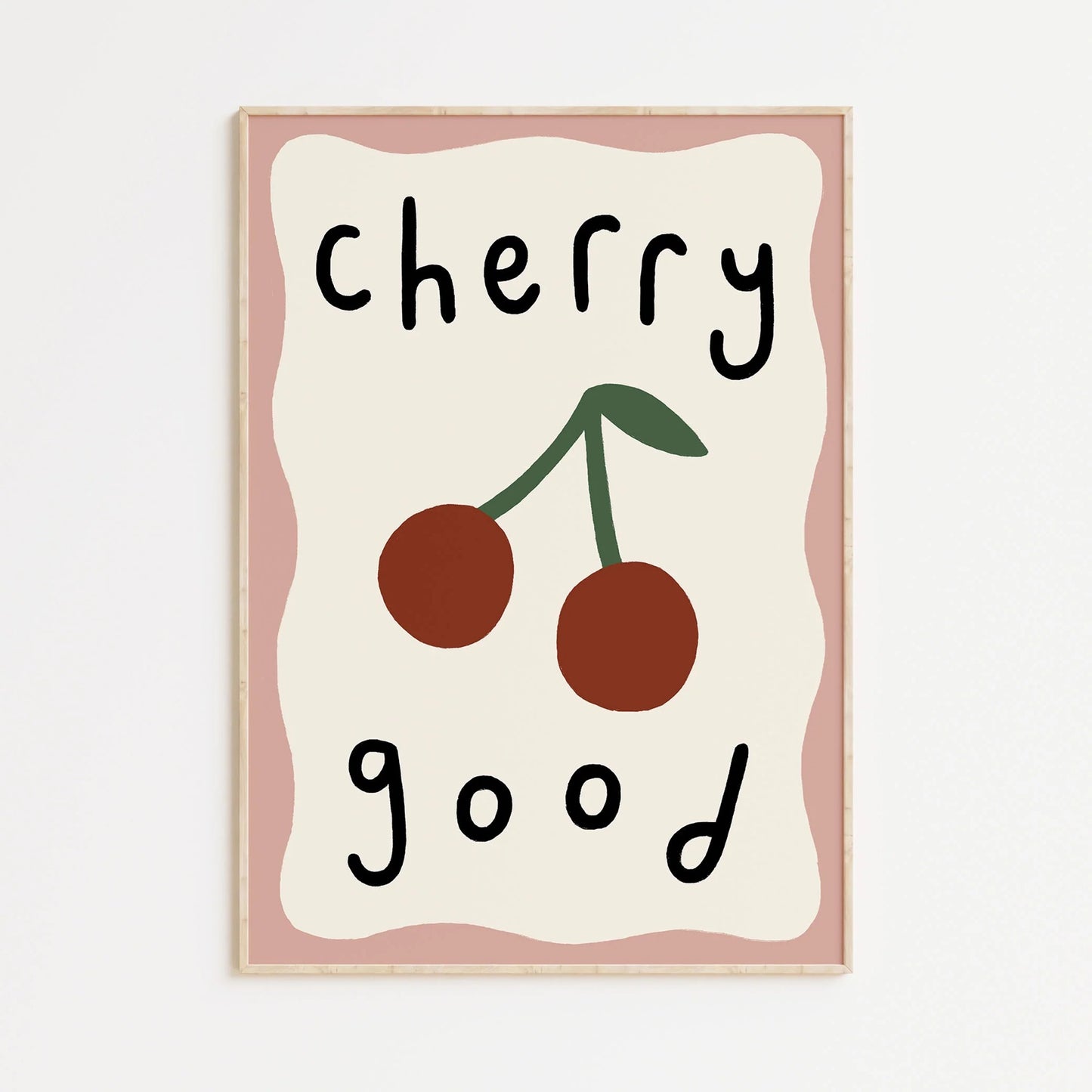 Cherry Good A4 Art Print By Kitty Makes