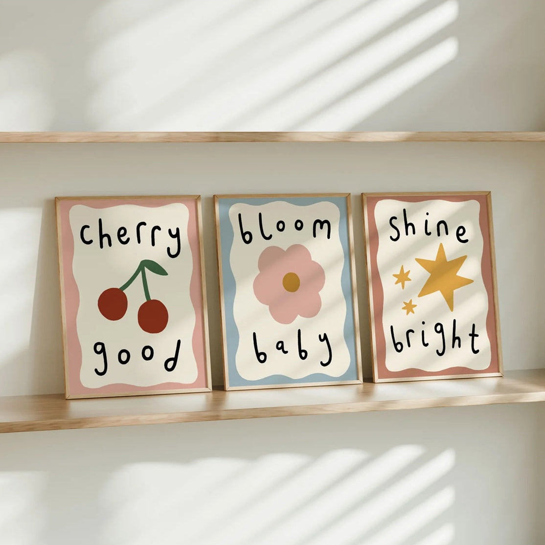 Cherry Good A4 Art Print By Kitty Makes