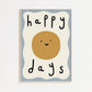 Happy Days A4 Art Print By Kitty Makes