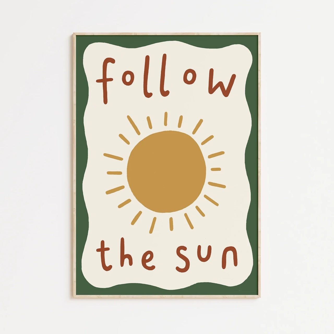 Follow The Sun A4 Art Print By Kitty Makes