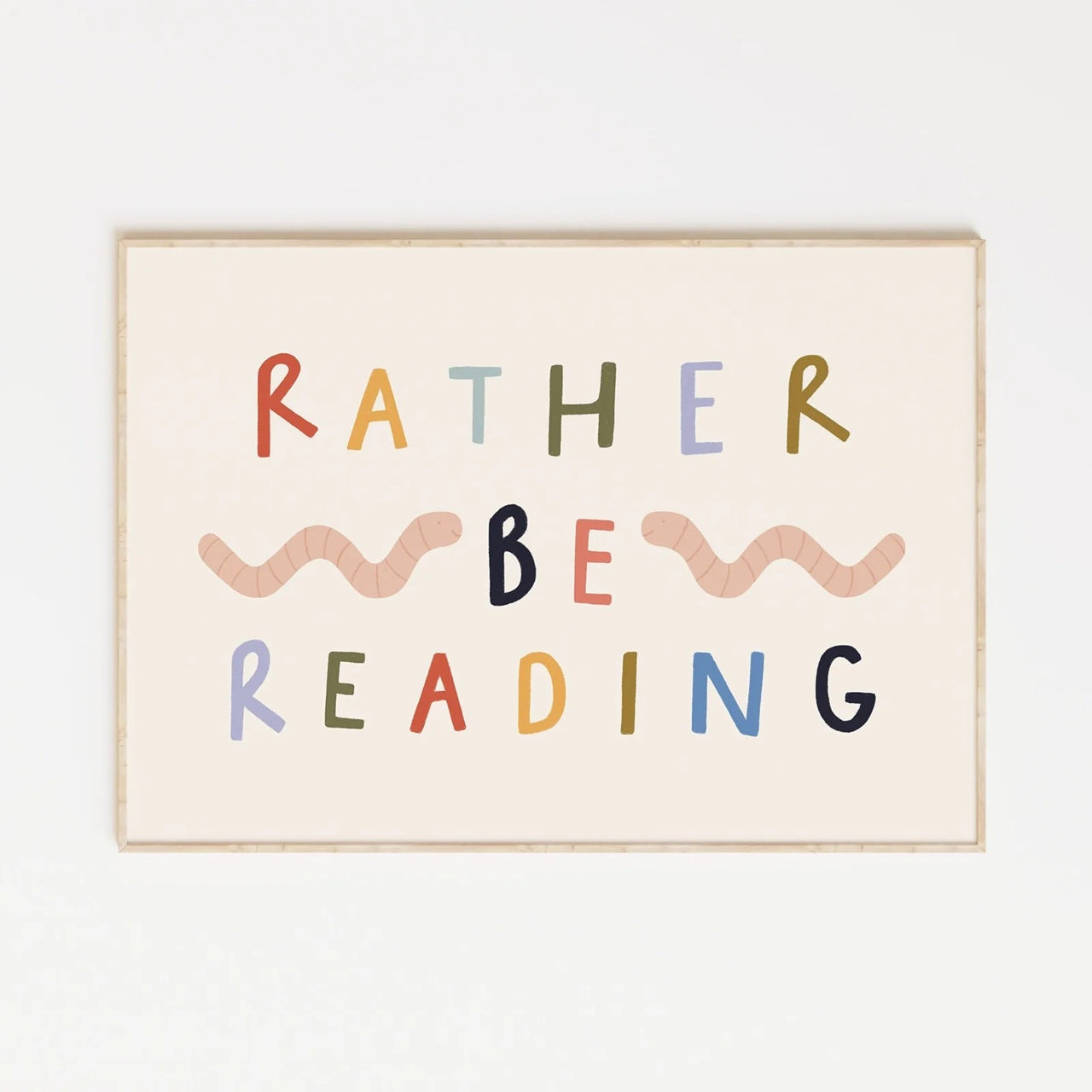 Rather Be Reading A4 Art Print By Kitty Makes