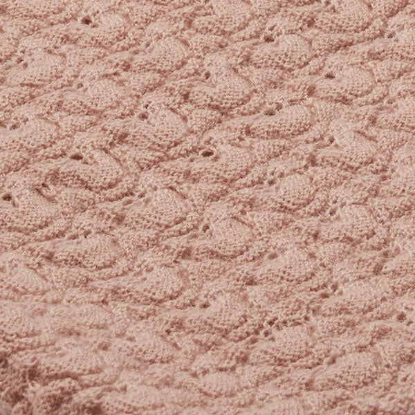 Konges Slojd Organic Merino Wool Baby Blanket - Rose Blush