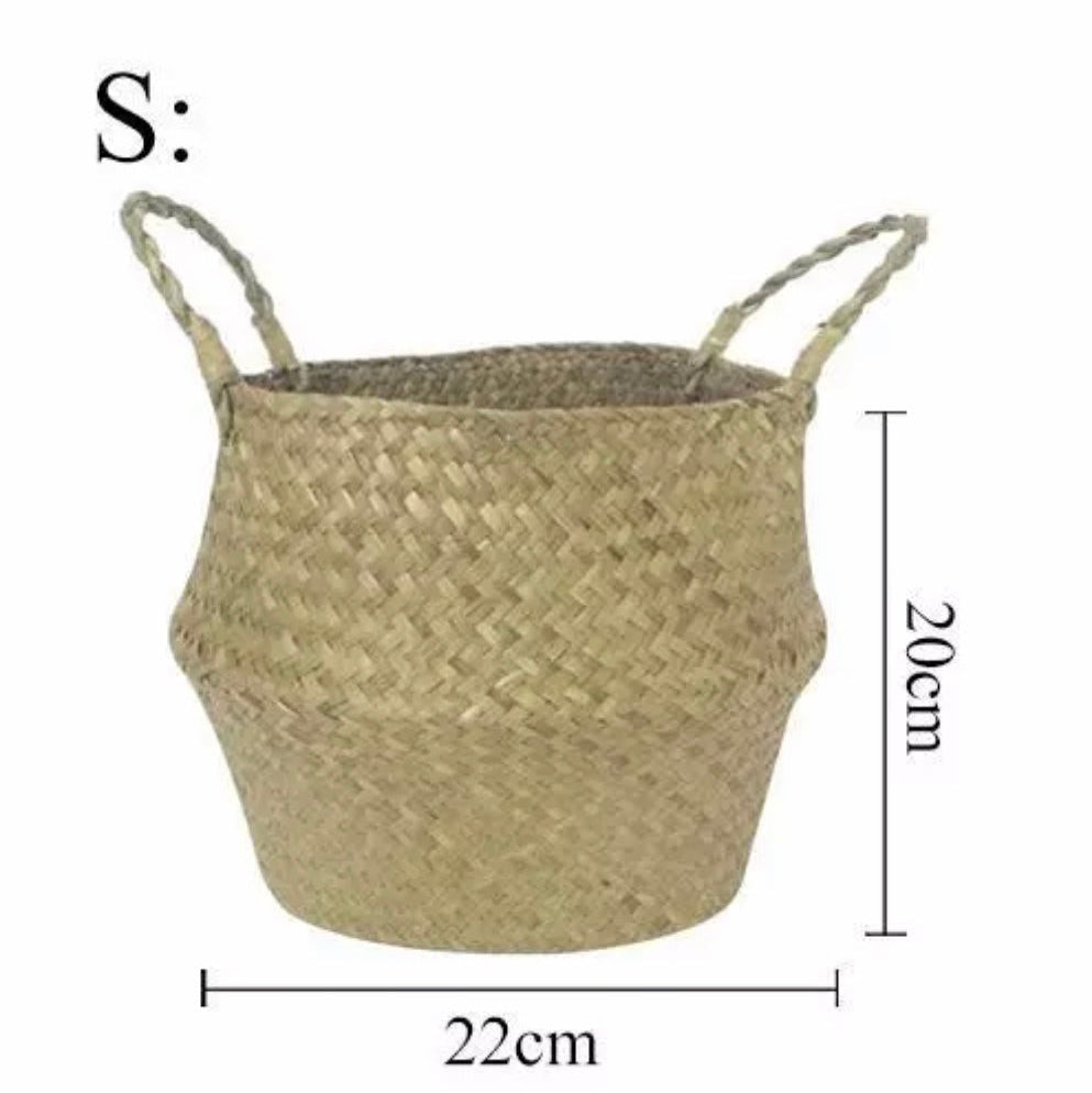 Bellybambino Yellow Lion Seagrass Basket - Small
