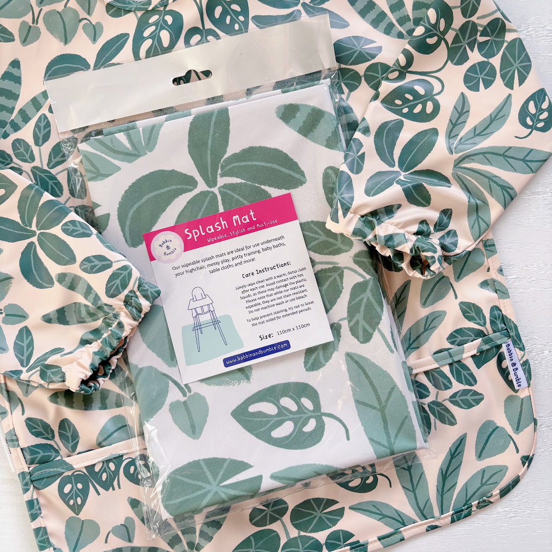 Bobbin & Bumble Highchair Splash Mat - House Plant Haven
