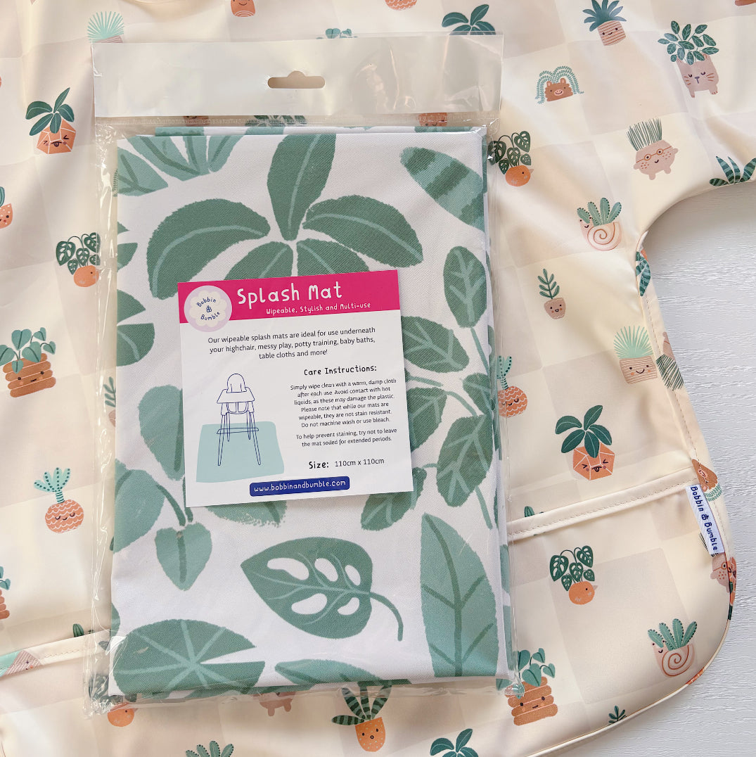 Bobbin & Bumble Highchair Splash Mat - House Plant Haven