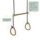 Lillagunga Acrobat Wooden Indoor Rings/Trapeze - Oak