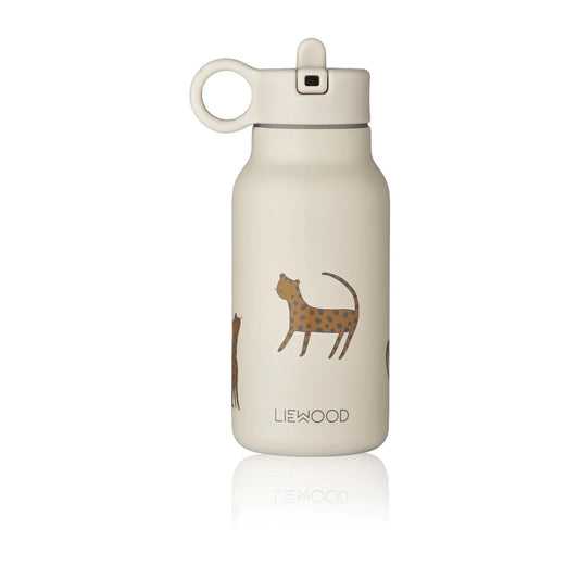 Liewood Falk Water Bottle - Leopard/Sandy (2 Sizes Available)