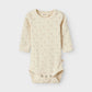 Lil' Atelier Organic L/S Baby Romper - Turtledove/Flower