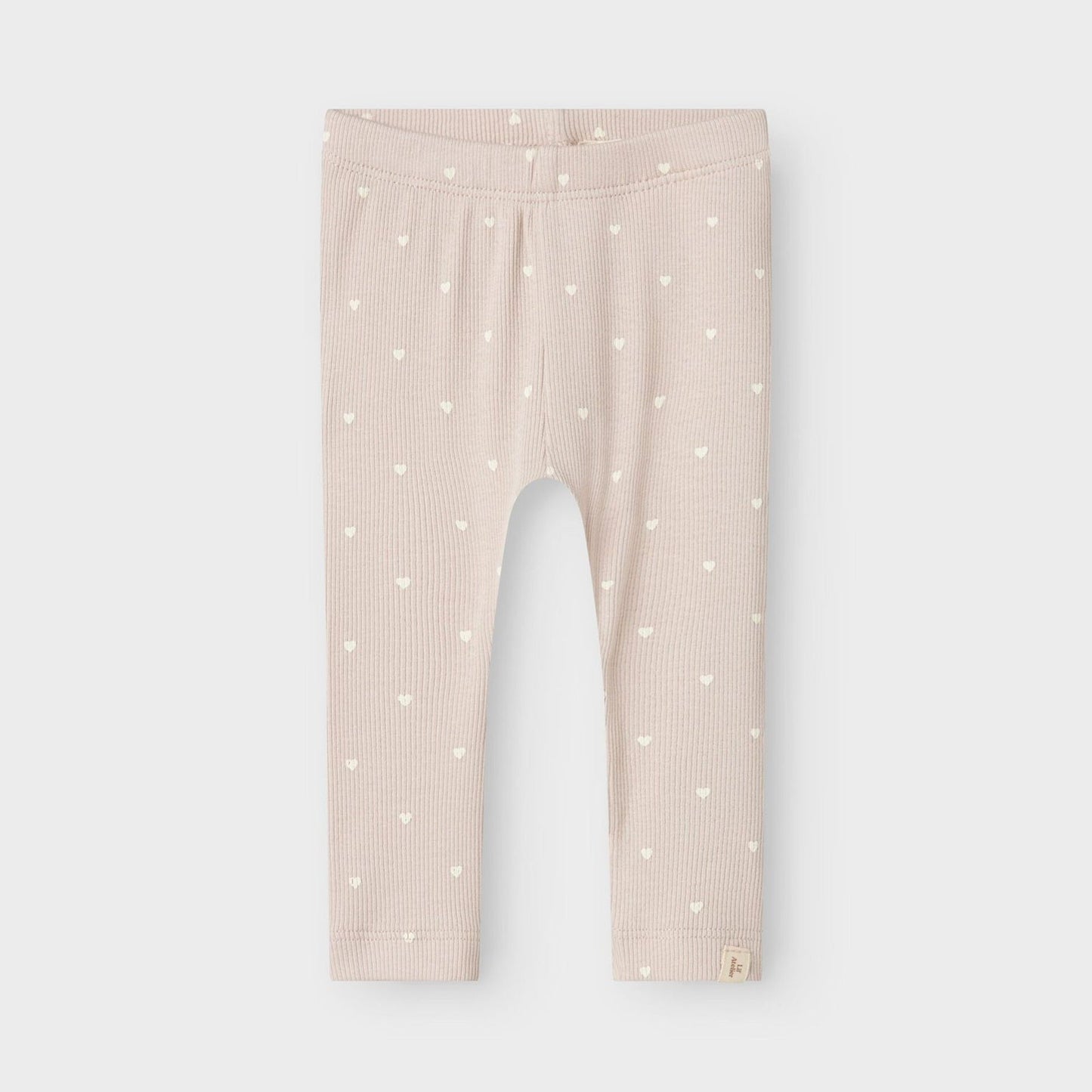 Lil' Atelier Organic Printed Baby Leggings - Grey Morn/Heart