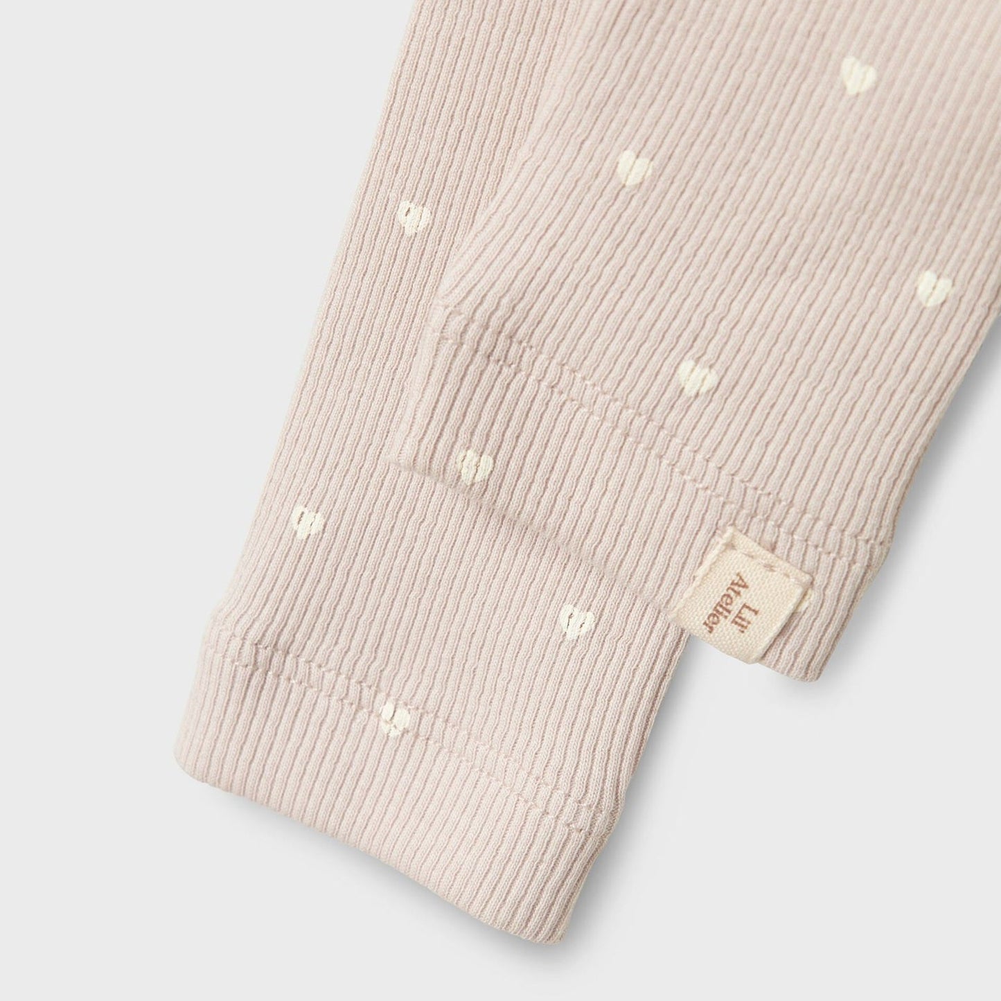 Lil' Atelier Organic Printed Baby Leggings - Grey Morn/Heart