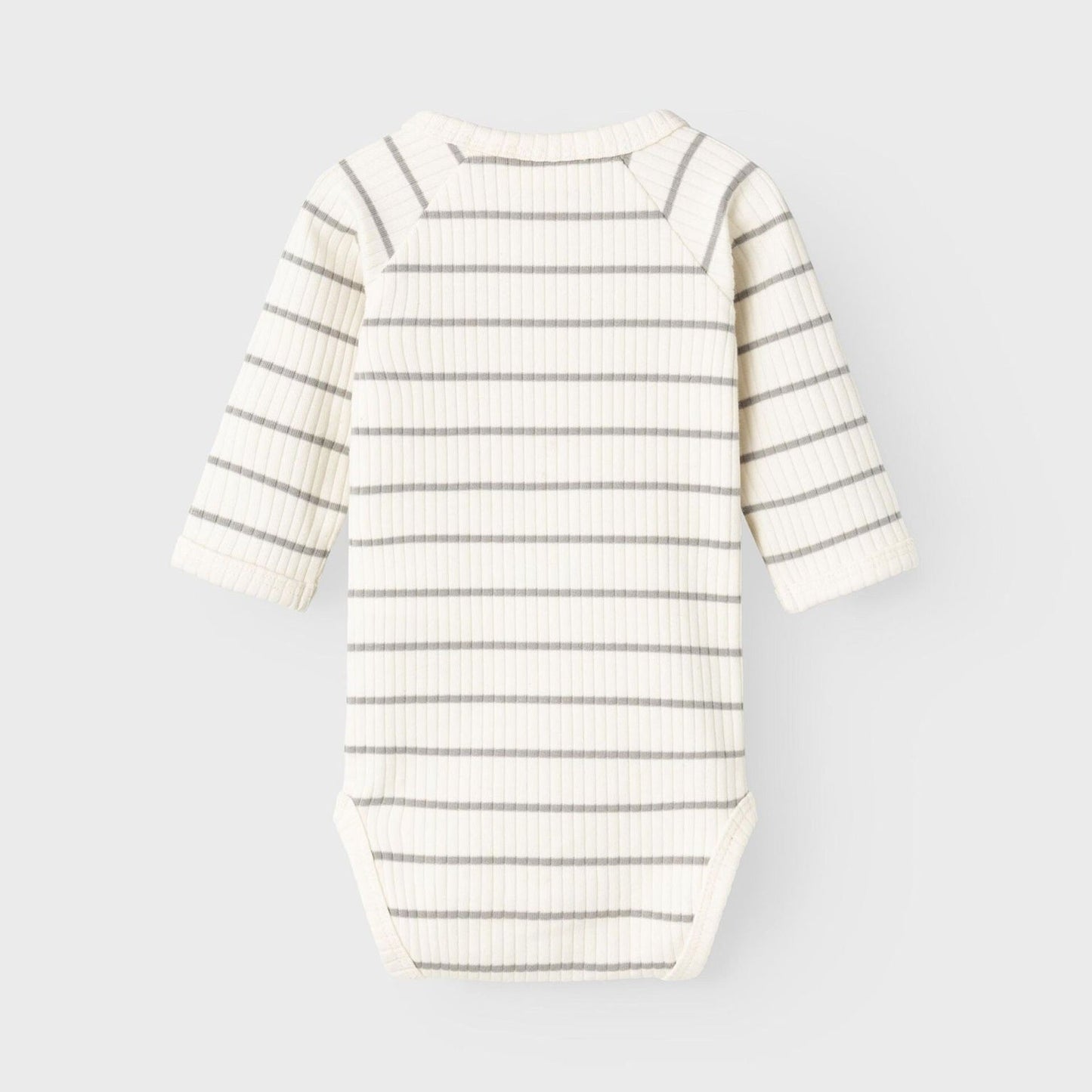 Lil' Atelier Organic L/S Baby Romper - Coconut Milk/Stripe