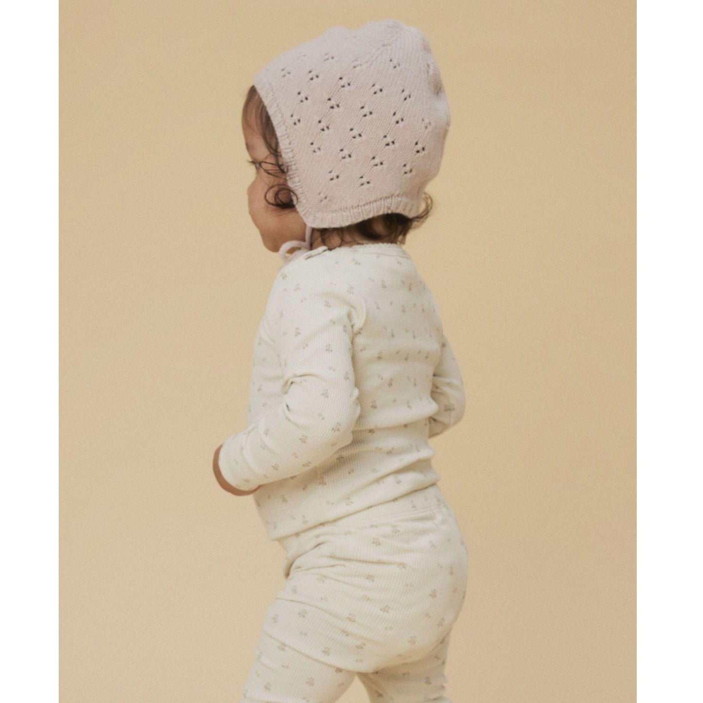 Lil' Atelier Organic L/S Baby Romper - Turtledove/Flower