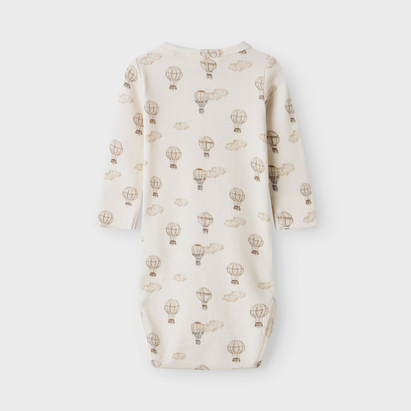 Lil' Atelier Organic L/S Baby Romper - Turtledove/Air