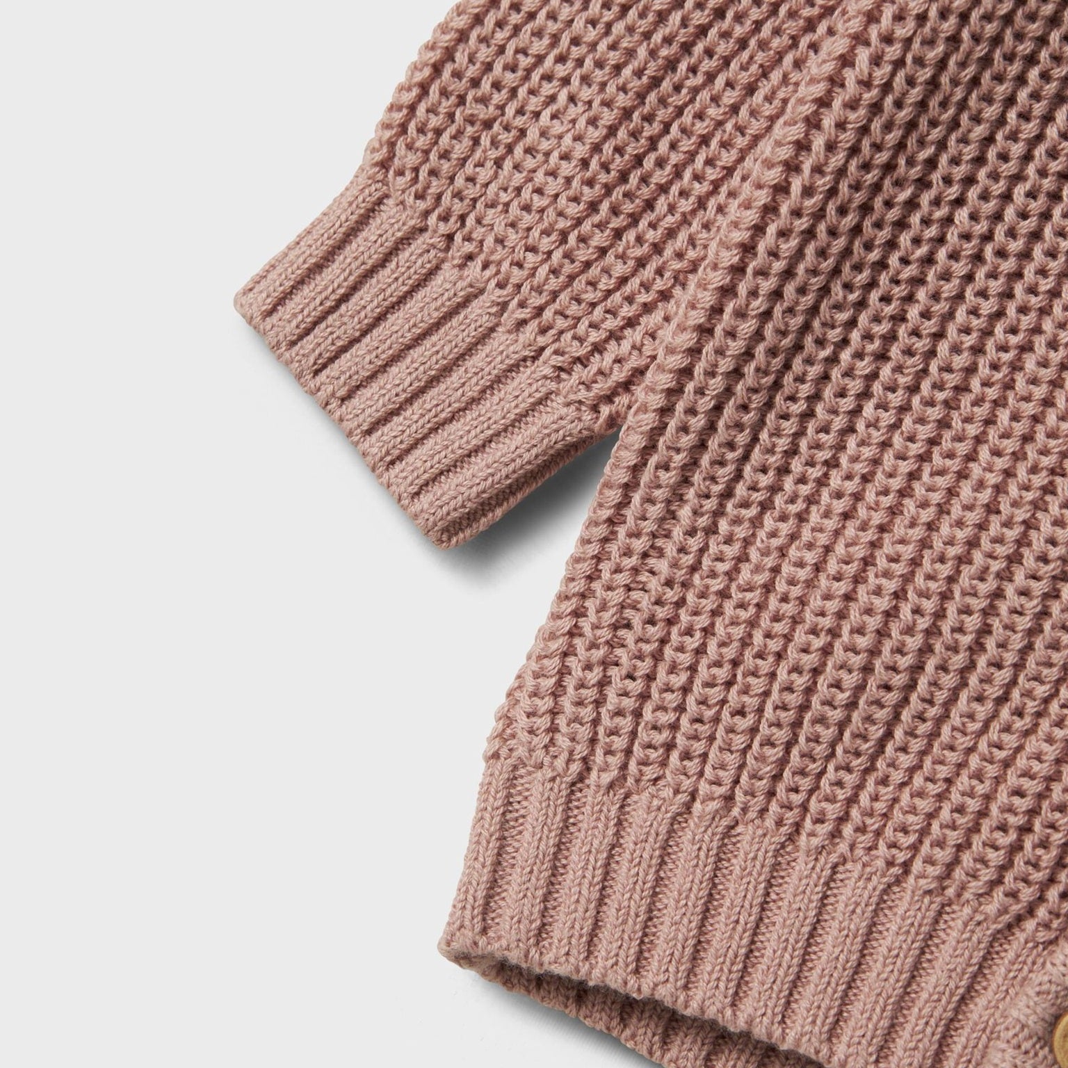 Lil' Atelier Organic Baby Knitted Cardigan - Misty Rose