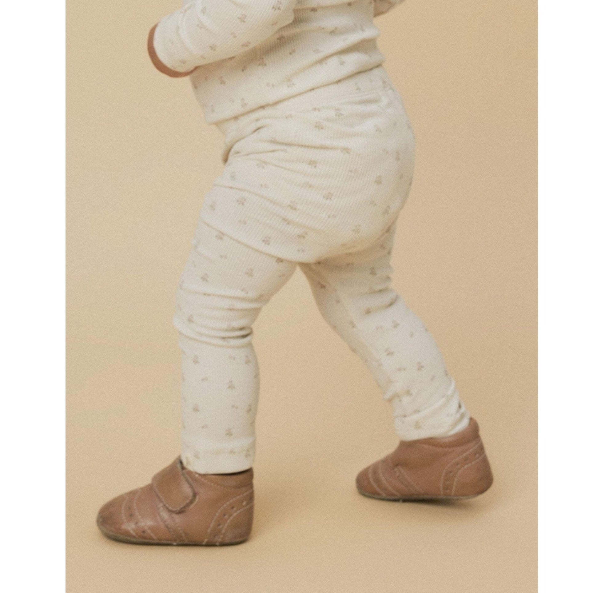 Lil' Atelier Organic Printed Baby Leggings - Turtledove/Flower