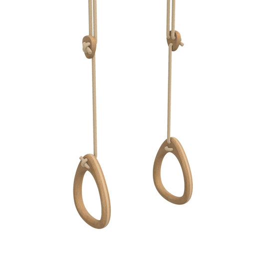 Lillagunga Wooden Indoor Gymnastic Rings - Oak