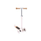Children's scooter with wooden handlebar on a white background