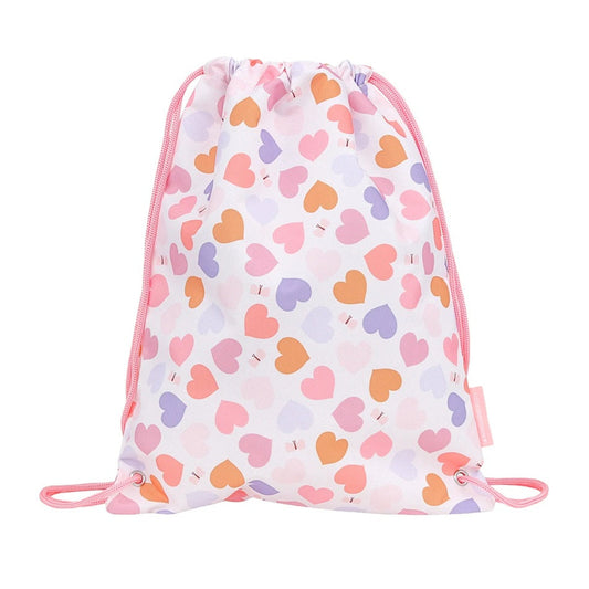 A Little Lovely Company Drawstring Bag - Hearts