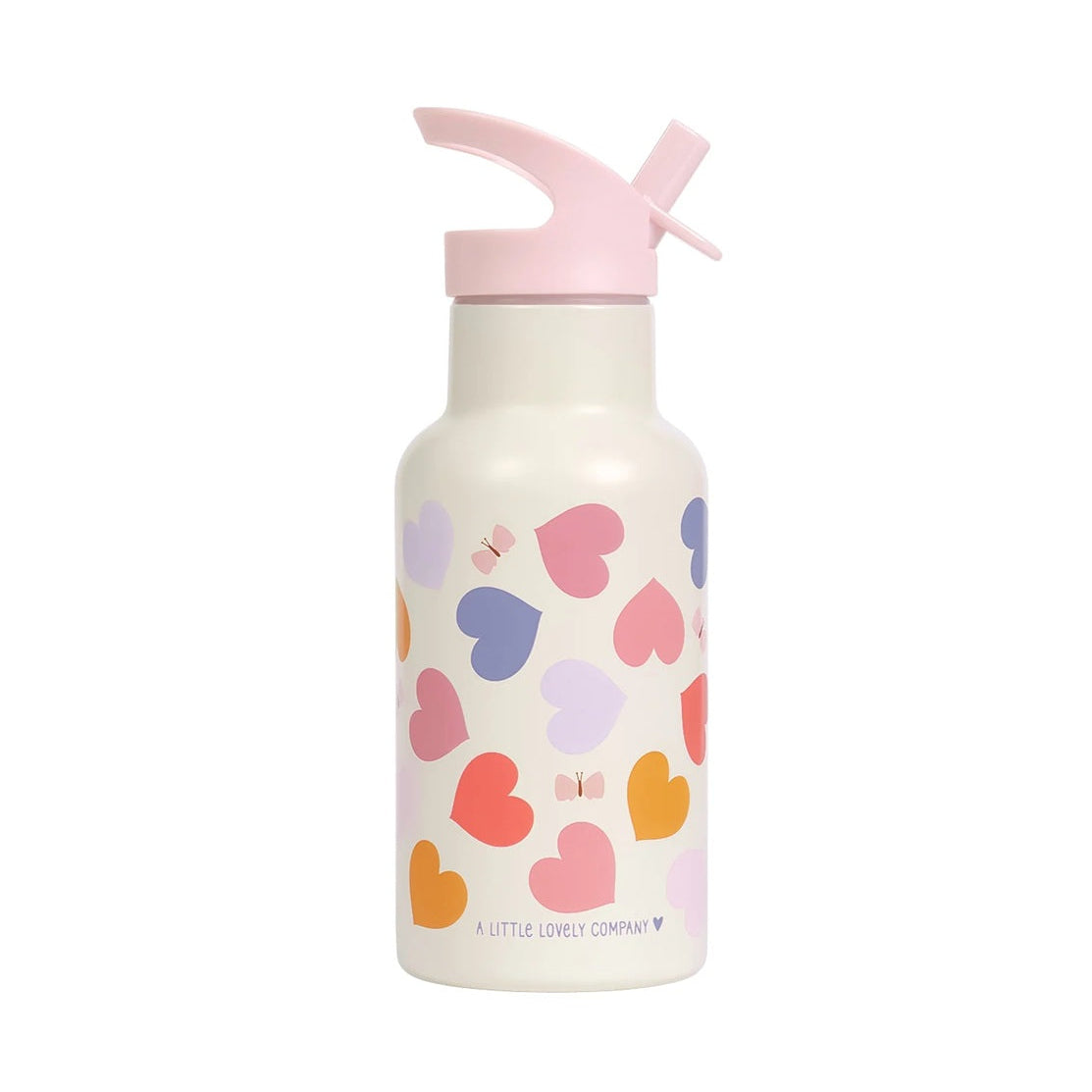 A Little Lovely Company Stainless Steel Drinks Bottle - 350ml - Hearts