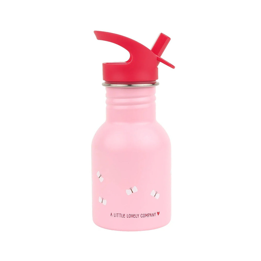 A Little Lovely Company Little Stainless Steel Drinks Bottle - 350ml - Happy Cherries