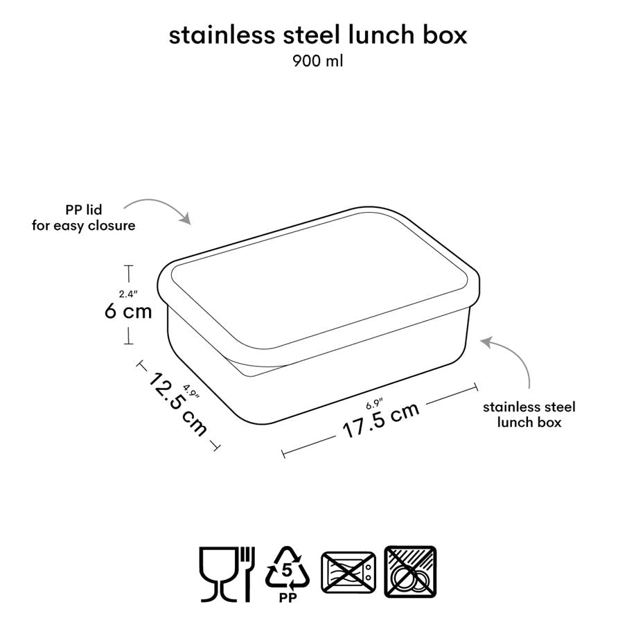 A Little Lovely Company Stainless Steel Lunchbox 