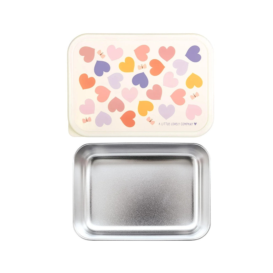 A Little Lovely Company Stainless Steel Lunchbox - Hearts