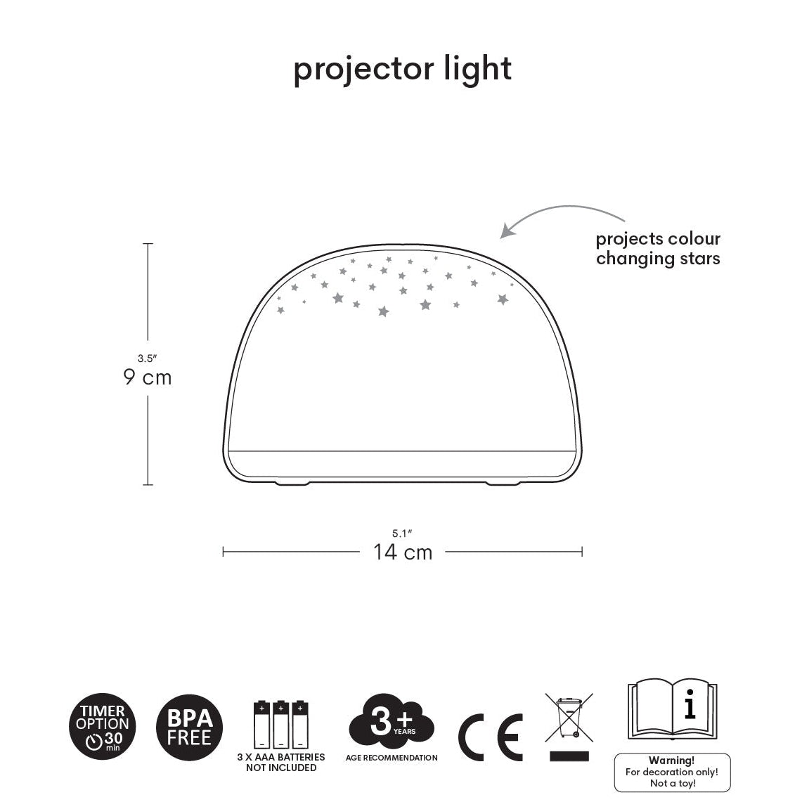 A Little Lovely Company Projector Night Light - Cherries