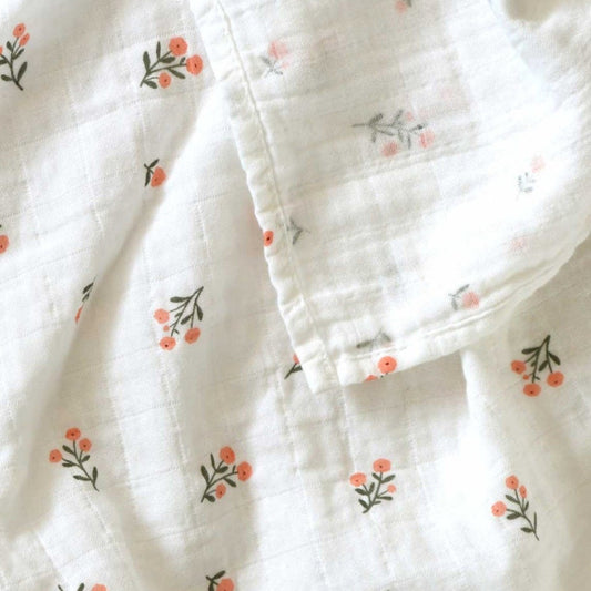 A Little Lovely Company Organic Muslin Cloths - 2 Pack - Little Flowers