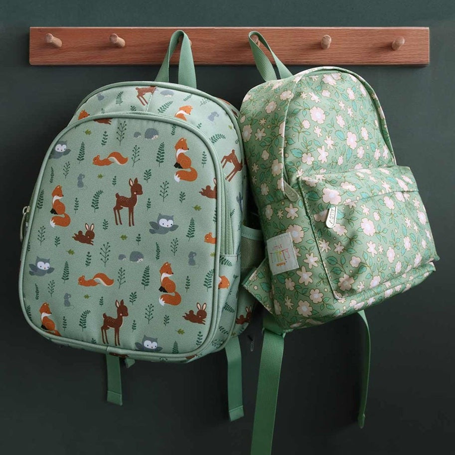 A Little Lovely Company Junior Backpack - Sage Blossoms