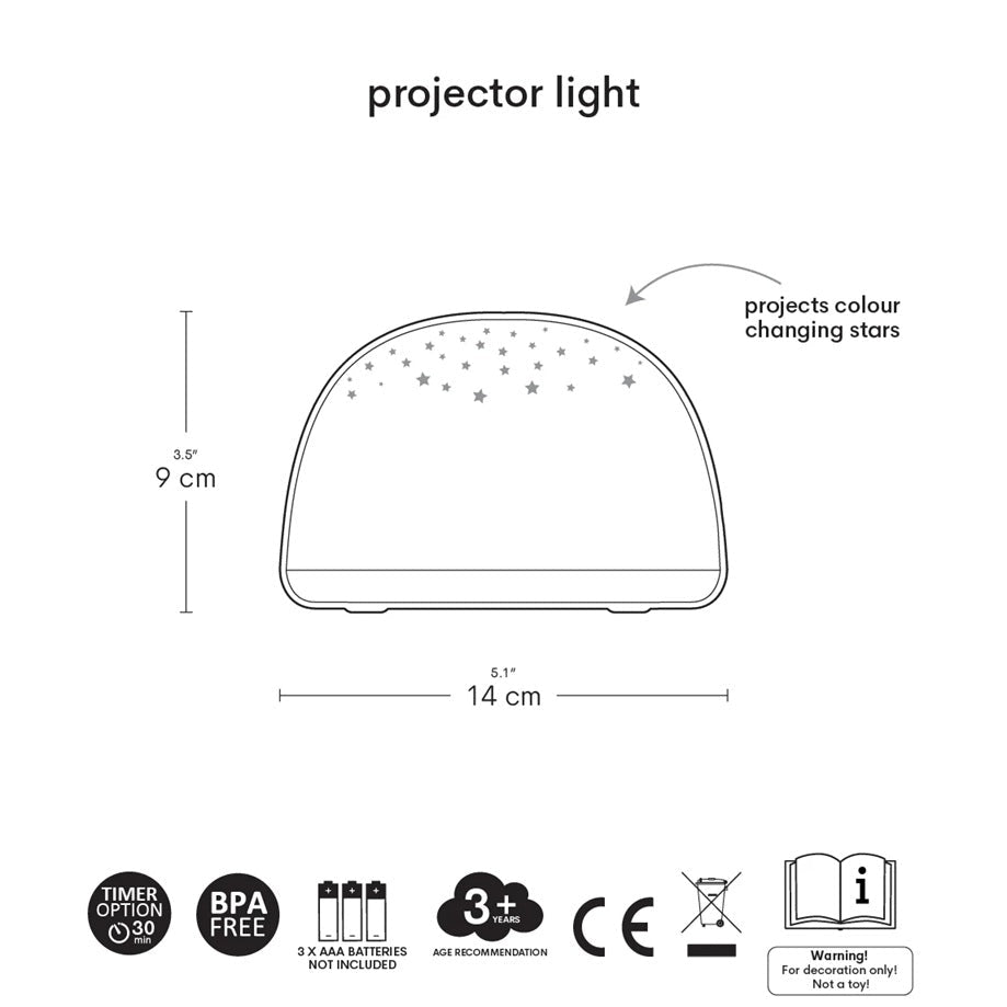 A Little Lovely Company Projector Night Light - Butterflies