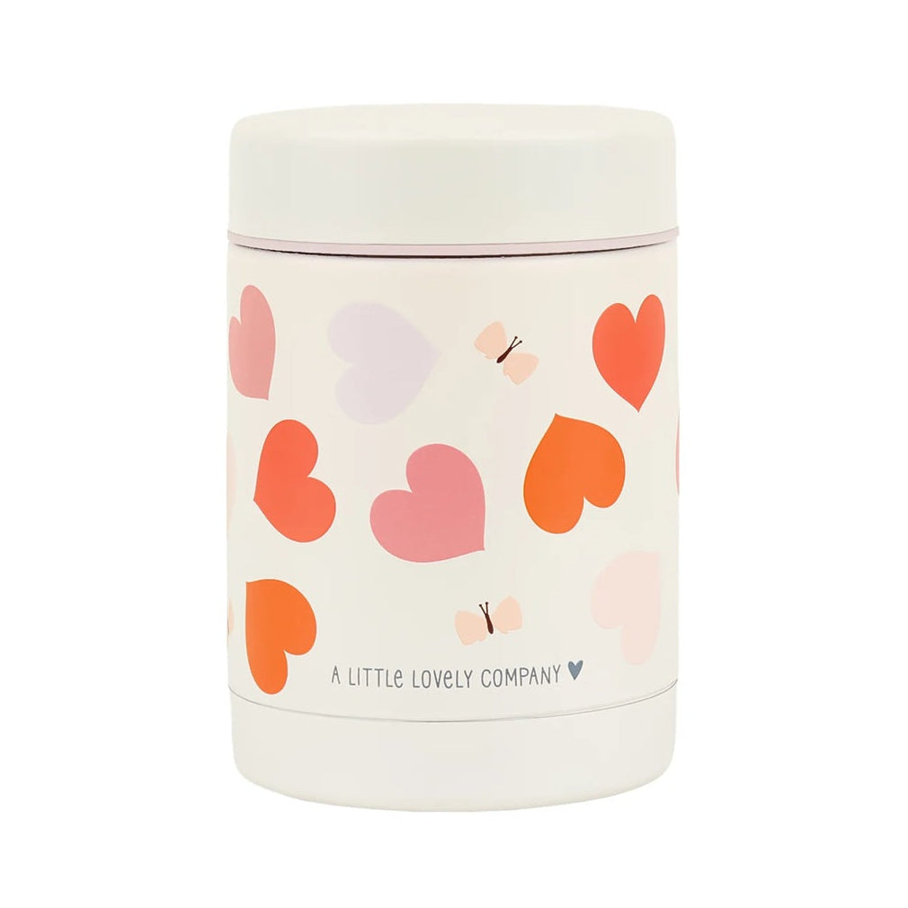 A Little Lovely Company 300ml Steel Food Flask - Hearts