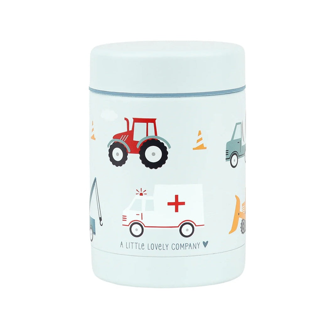A Little Lovely Company 300ml Steel Food Flask - Vehicles