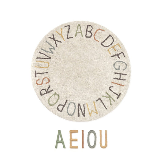 Lorena Canals Washable Play Rug ABC - Colour & Letters