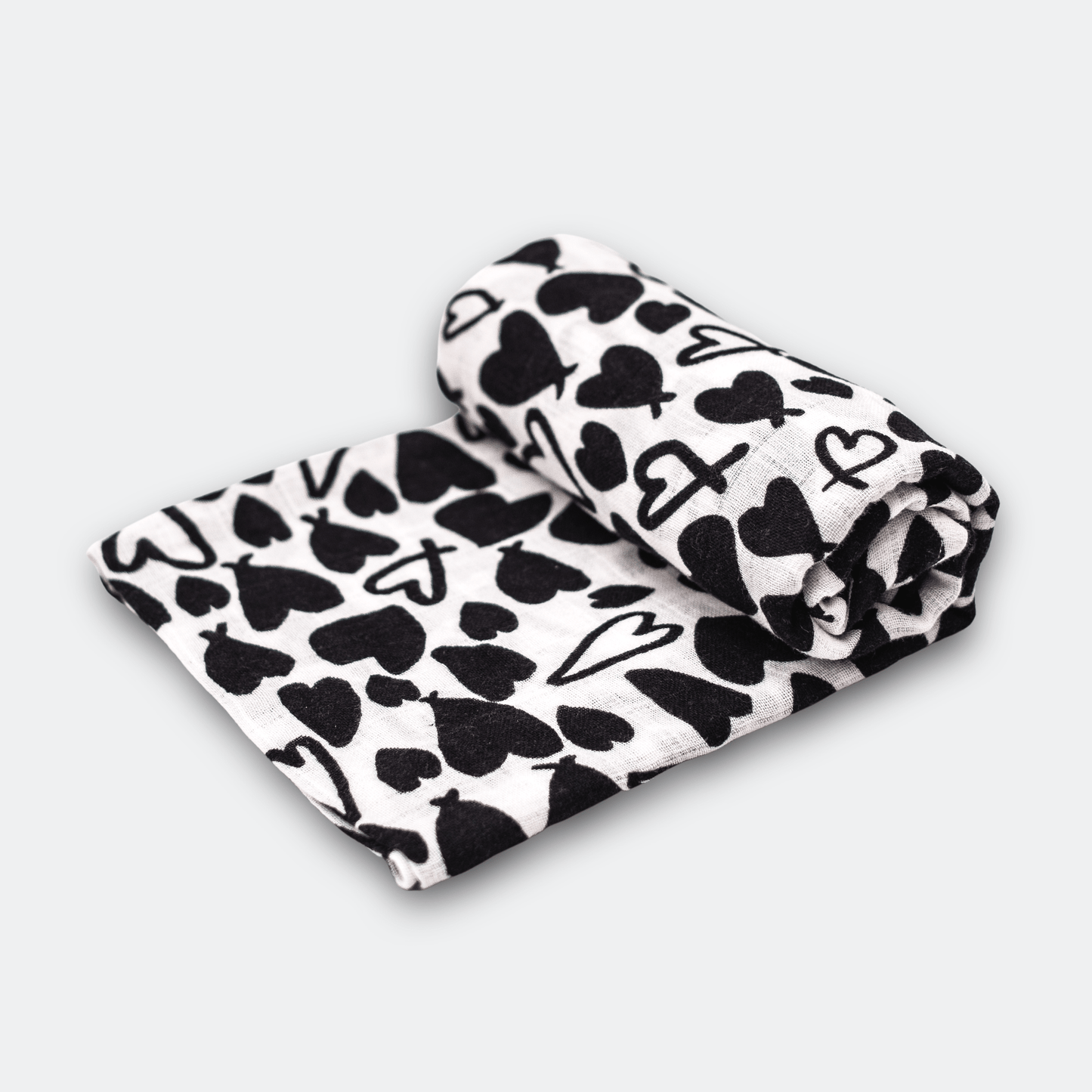 Etta Loves Organic Sensory Muslin Cloth - Love Hearts