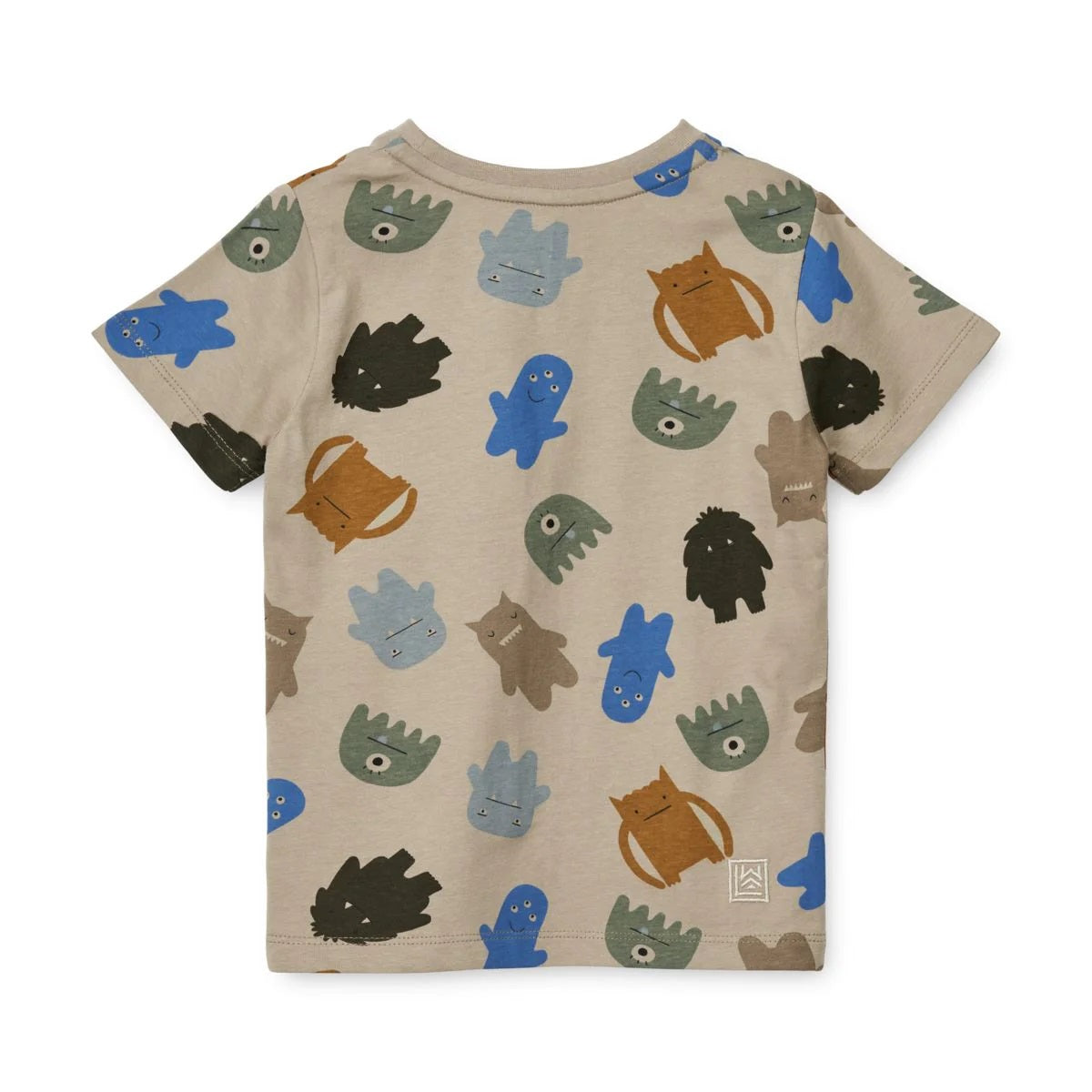 Liewood Apia Short Sleeve Organic Cotton T-shirt - Monster/Mist