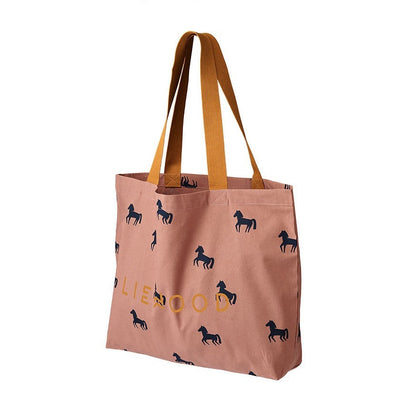 Liewood Tote Bag - Horses/Dark rosetta