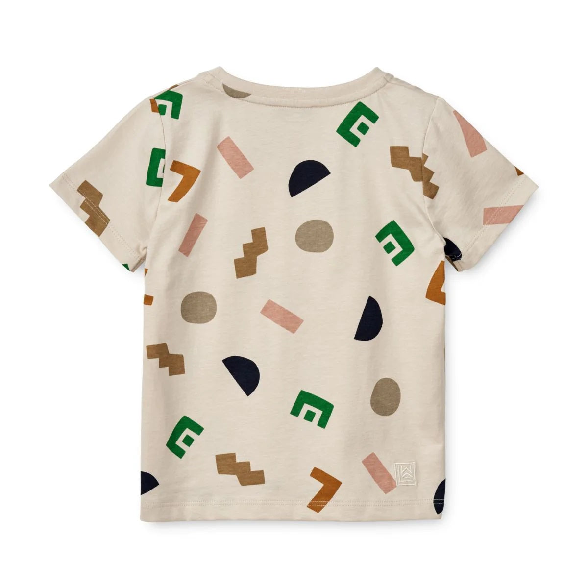 Liewood Apia Short Sleeve Organic Cotton T-shirt - Graphic Alphabet/Sandy