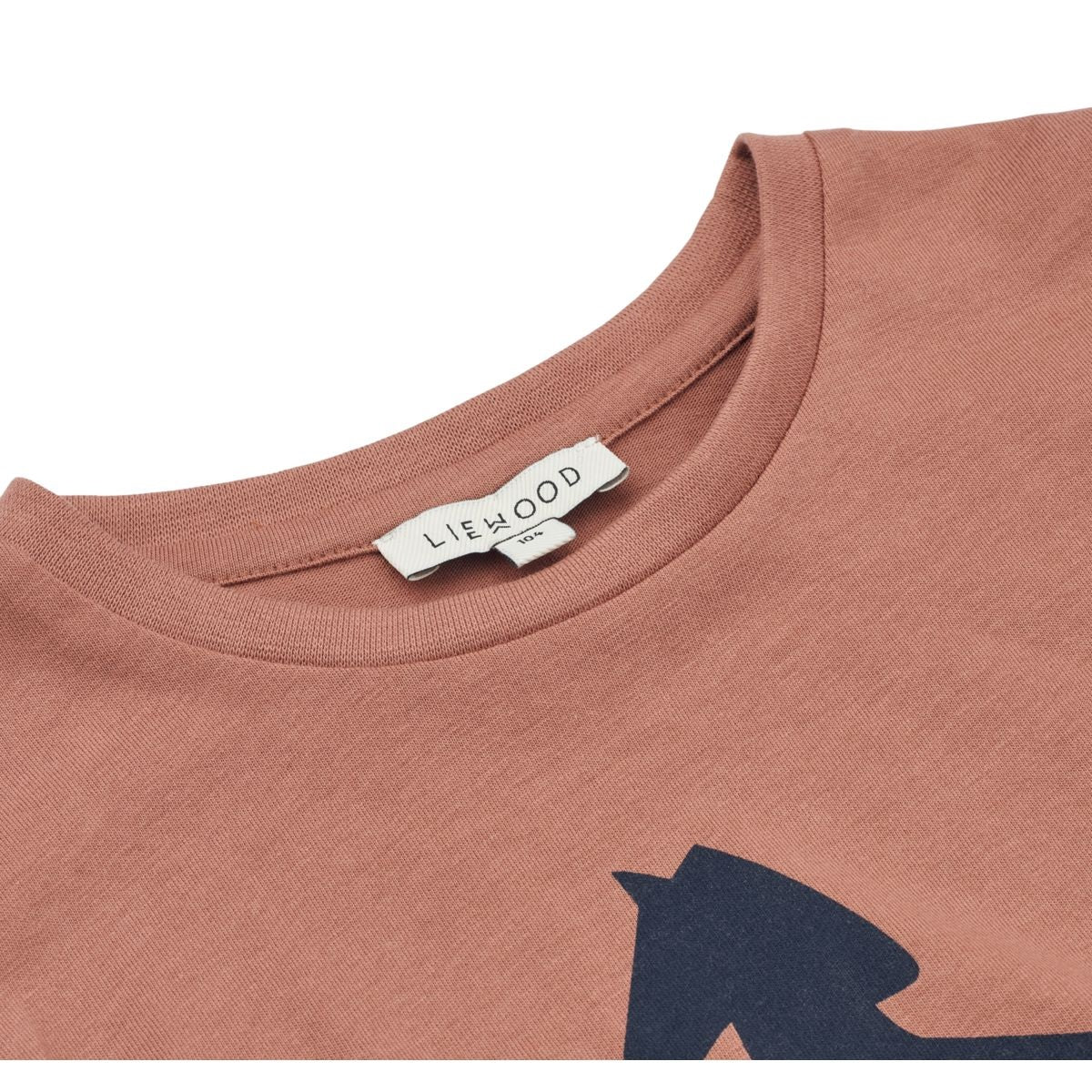 Liewood Apia Long Sleeve Organic Cotton T-shirt - Horses/Dark Rosetta