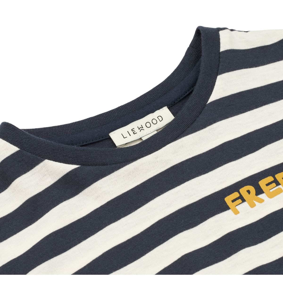 Liewood Apia Long Sleeve Organic Cotton T-shirt - Classic Navy/Creme de la Creme Stripe