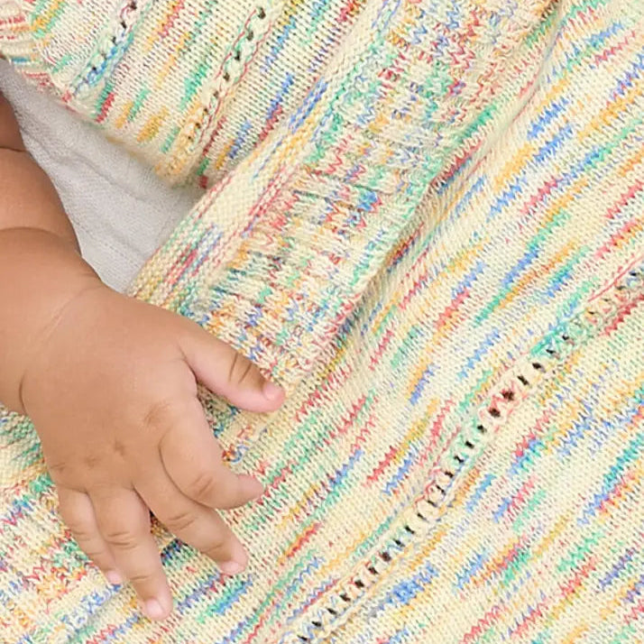 The Bonniemob Merry Space Dye Knitted Baby Blanket