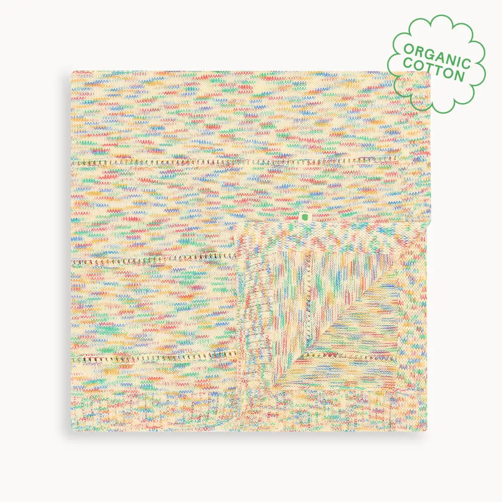 The Bonniemob Merry Space Dye Knitted Baby Blanket