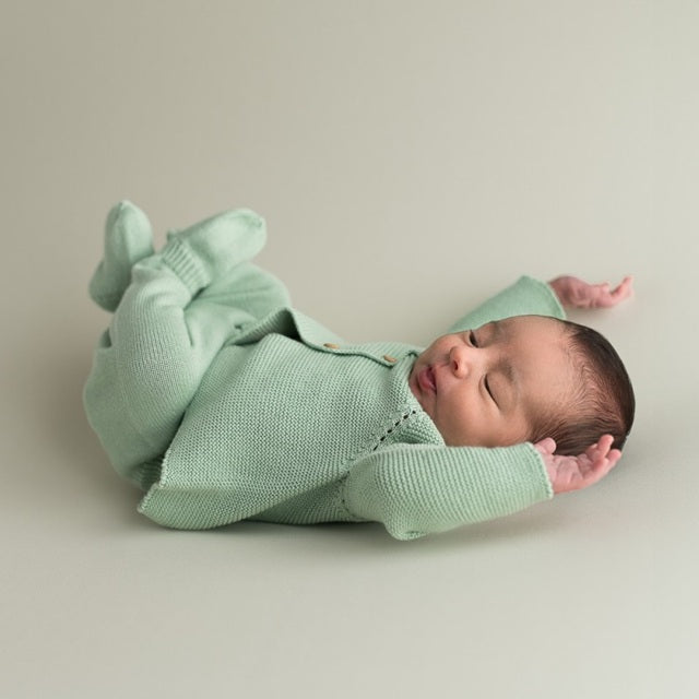 Micu Micu Organic Newborn Baby Set - Links Green