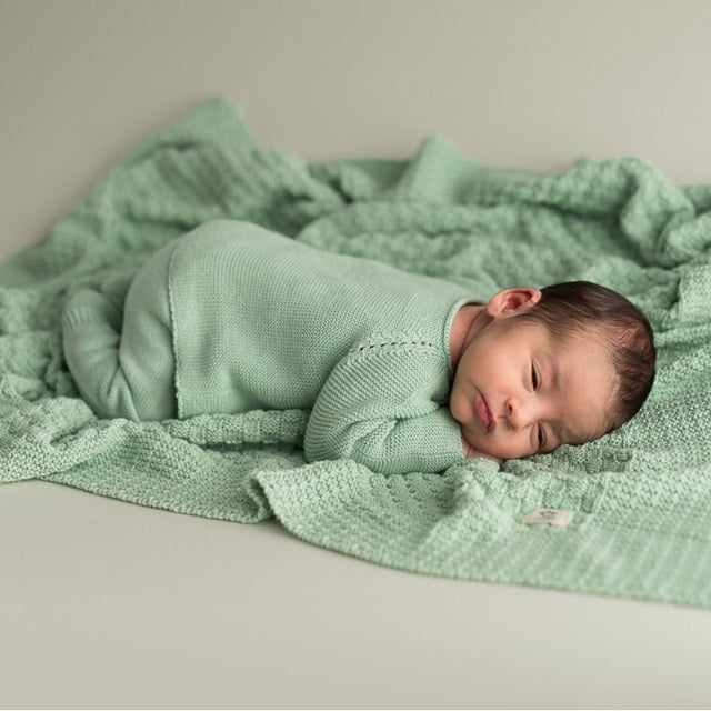 Micu Micu Organic Newborn Baby Set - Links Green