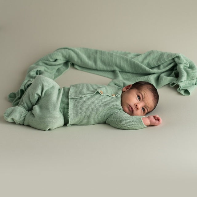 Micu Micu Organic Newborn Baby Set - Links Green